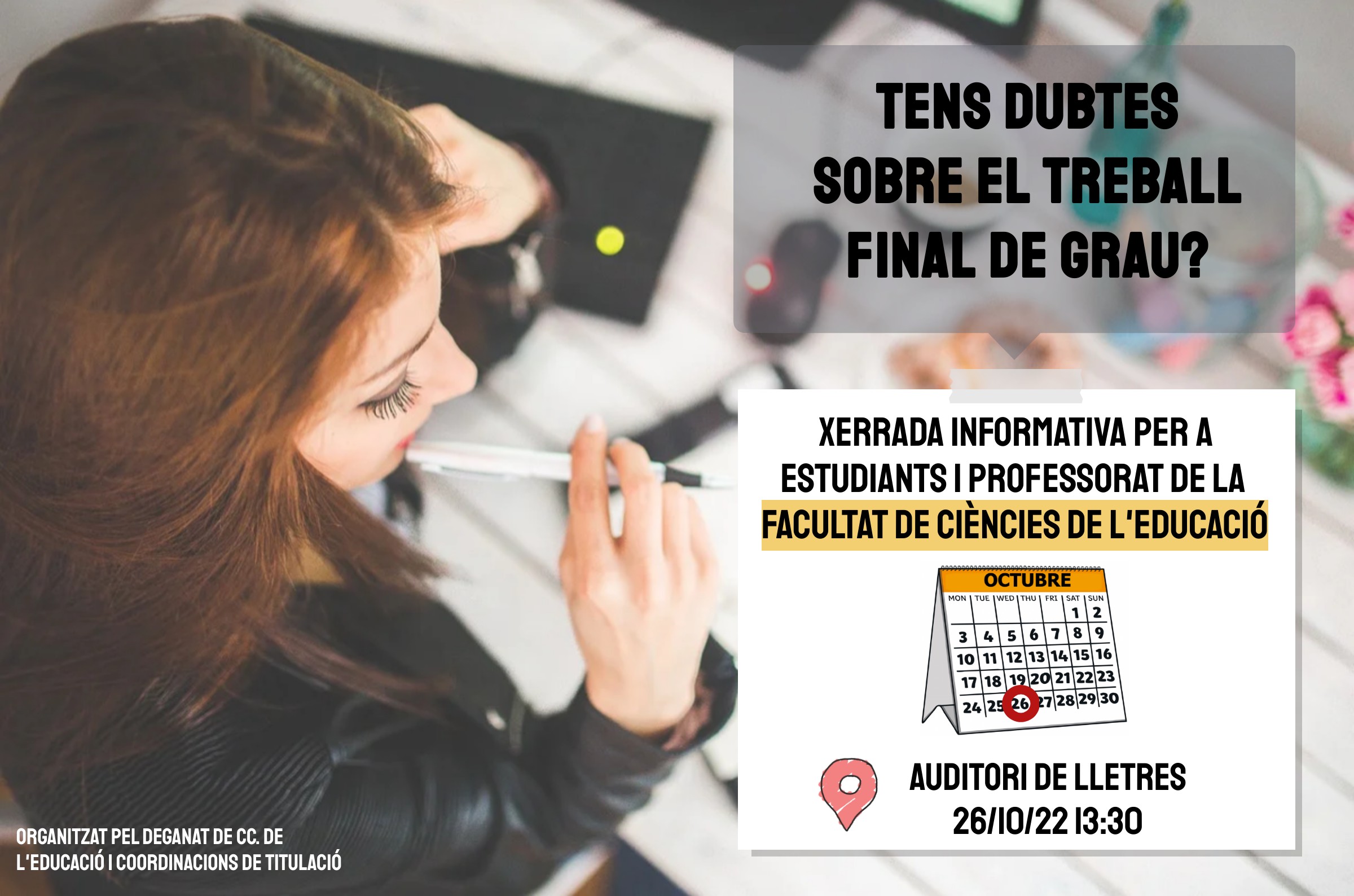 Poster amb informació de la xerrada